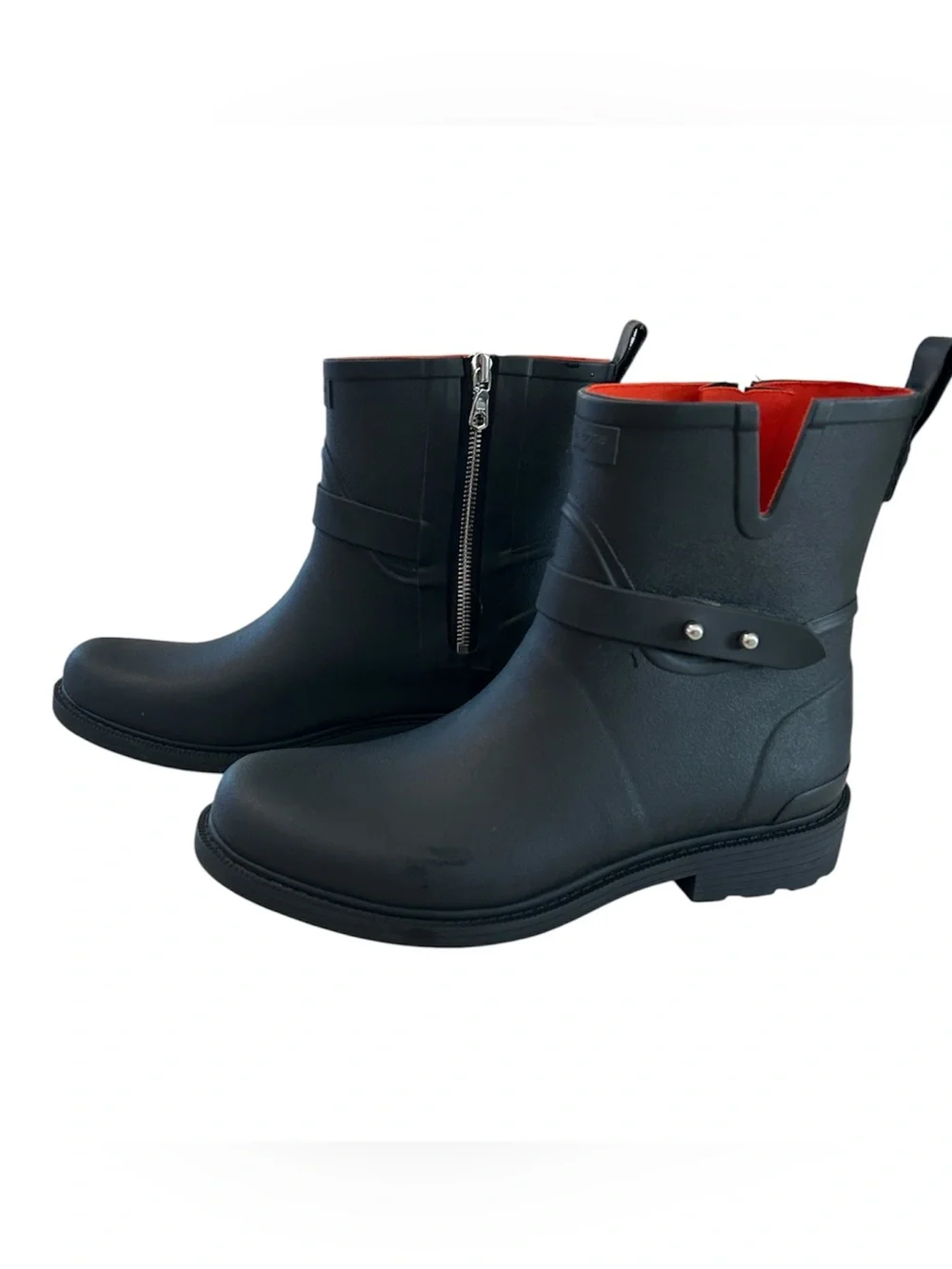 rag & bone Moto Moto Rain Boots, Black, Size EU41, NWOT Display pair